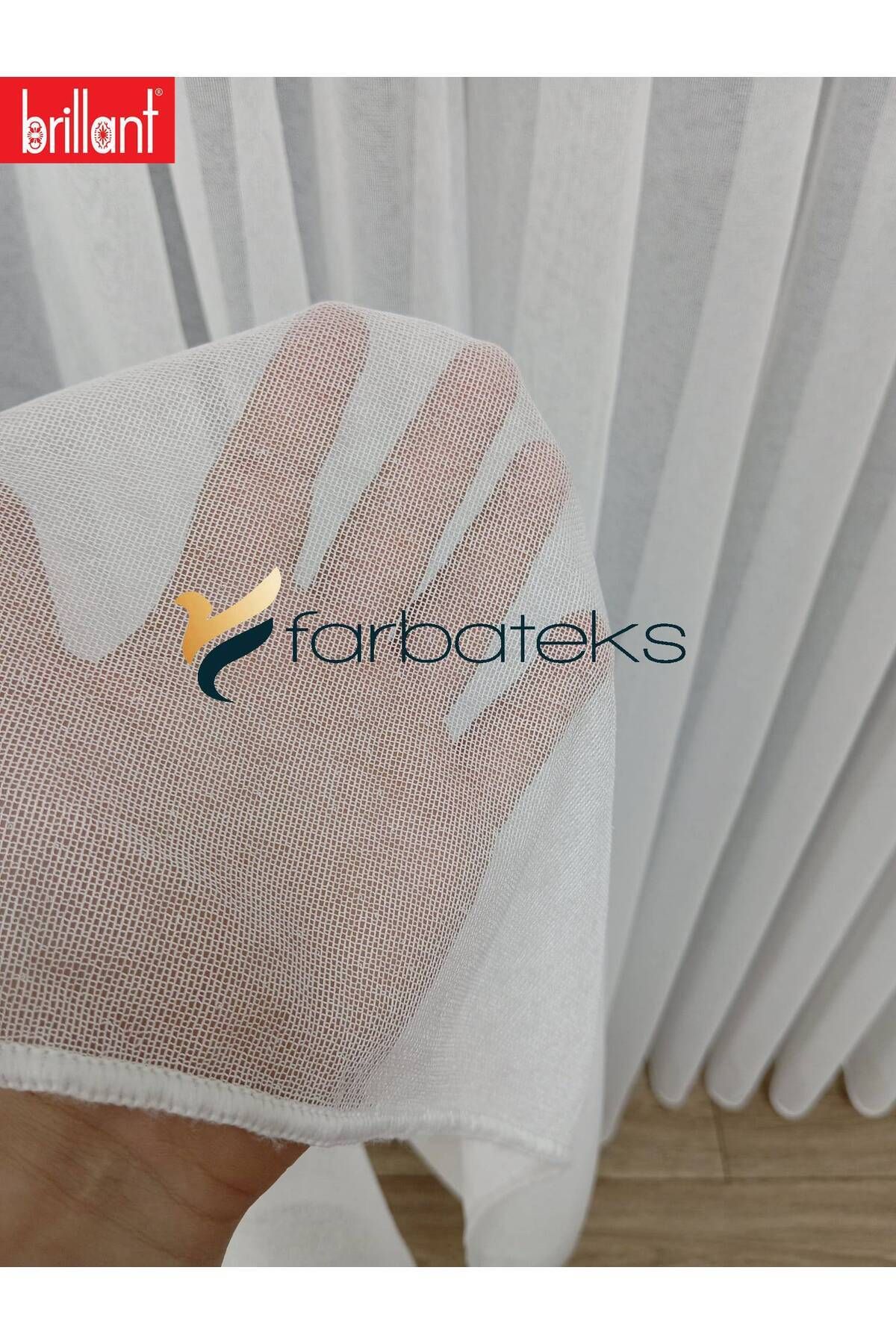 Brillant-Farbateks Planting - Brillant Frosted, Simple Design 1/3 Layer Pleated Tulle Curtain 4