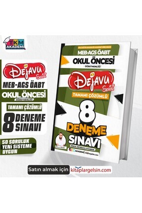 TKM Akademi MEB-AGS Okul Öncesi ÖABT Dejavu Serisi Tamamı Çözümlü 8 Deneme Sı...