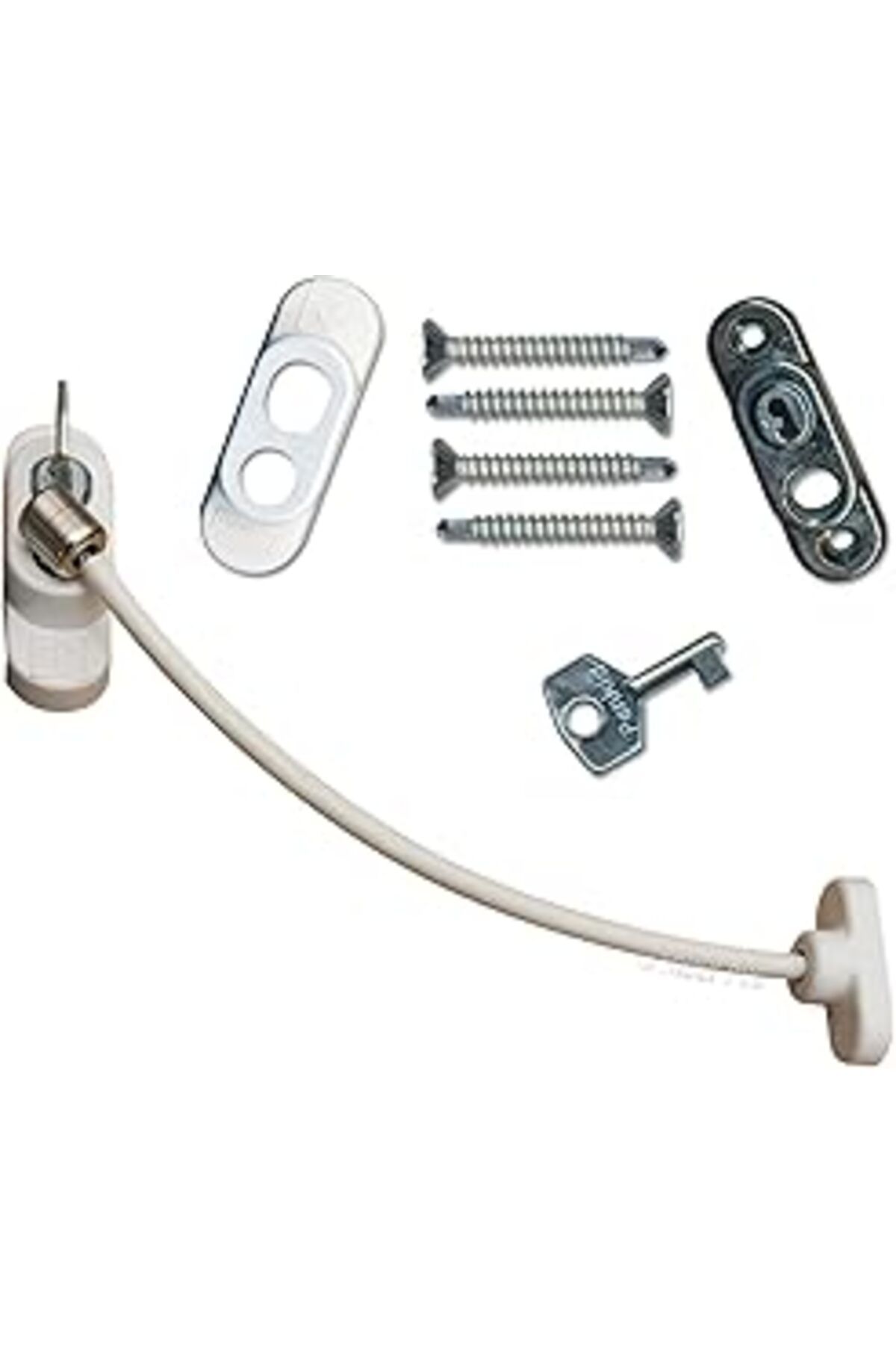 Pazarcan Penkid Kablolu Pvc Pencere Kilidi, 5'Li Set
