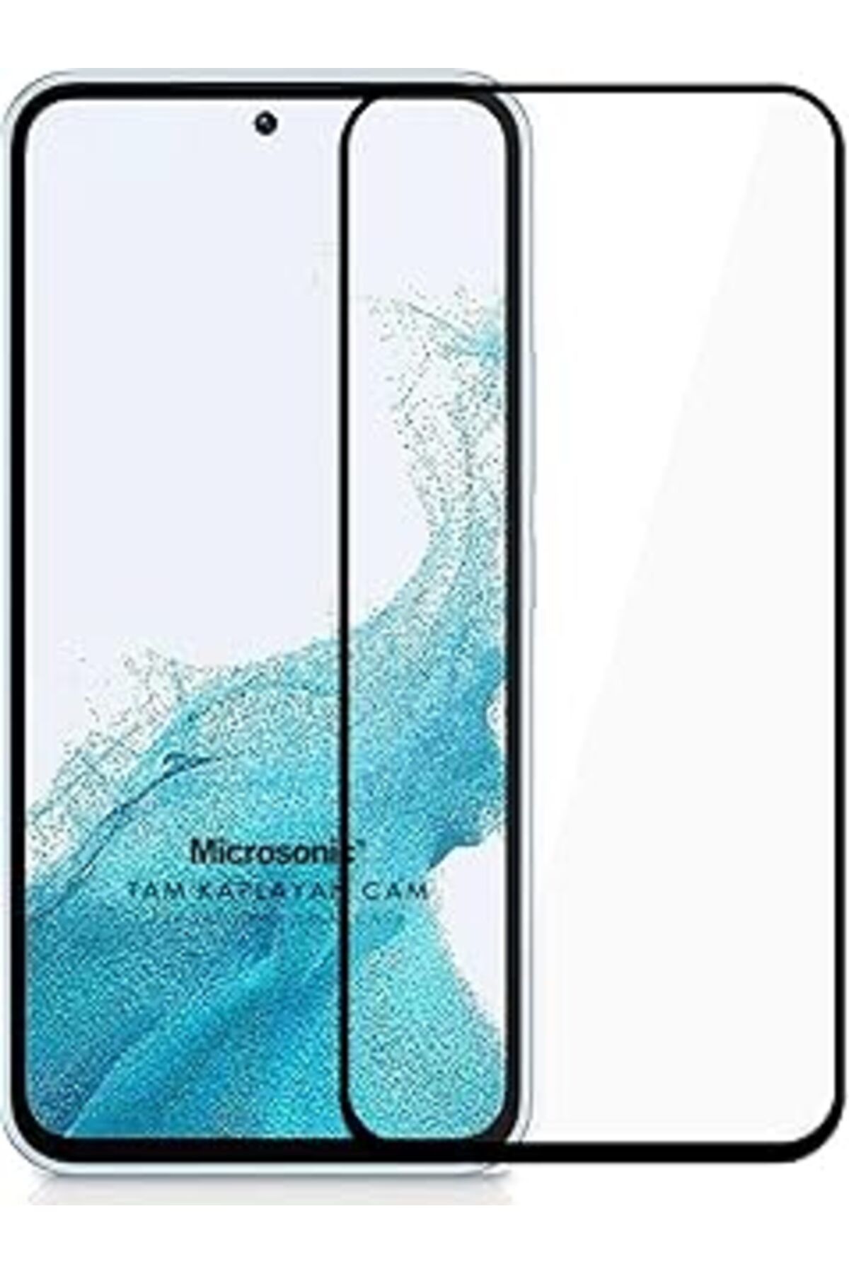Pazarcan Microsonic Samsung Galaxy A54 Tam Kaplayan Temperli Cam Ekran Koruyucu Siyah
