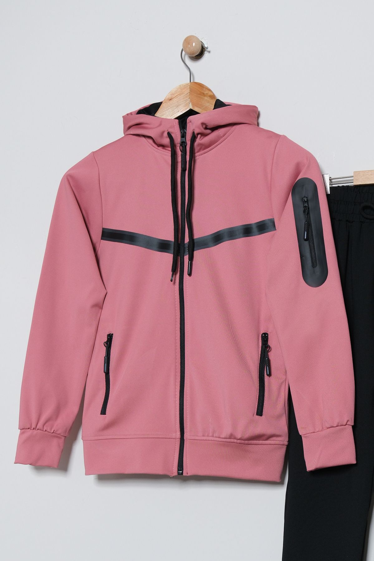 Zaziko Kids-Unisex Diving Fabric Hooded Tracksuit Set Esf-600-Z 4
