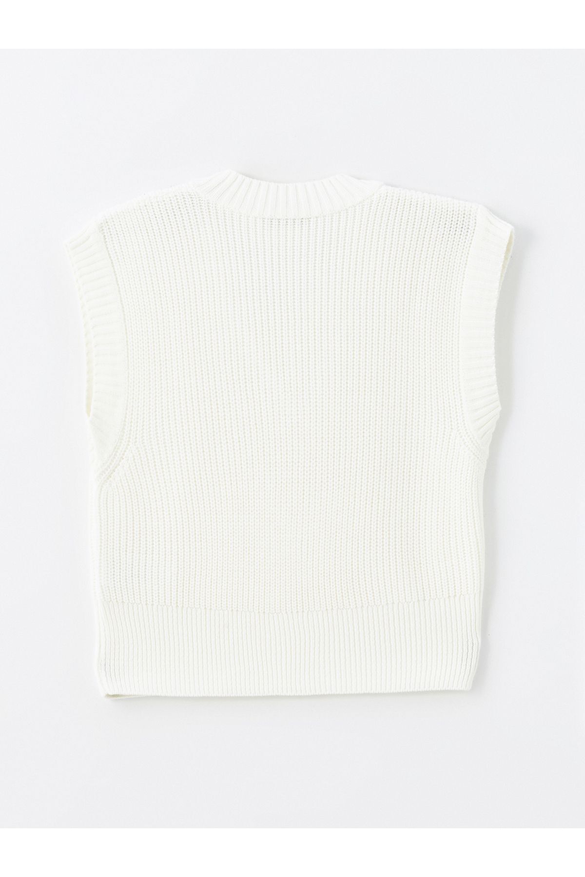 LC Waikiki-Damen-Strickpullover mit V-Ausschnitt – strukturiertes Design 6