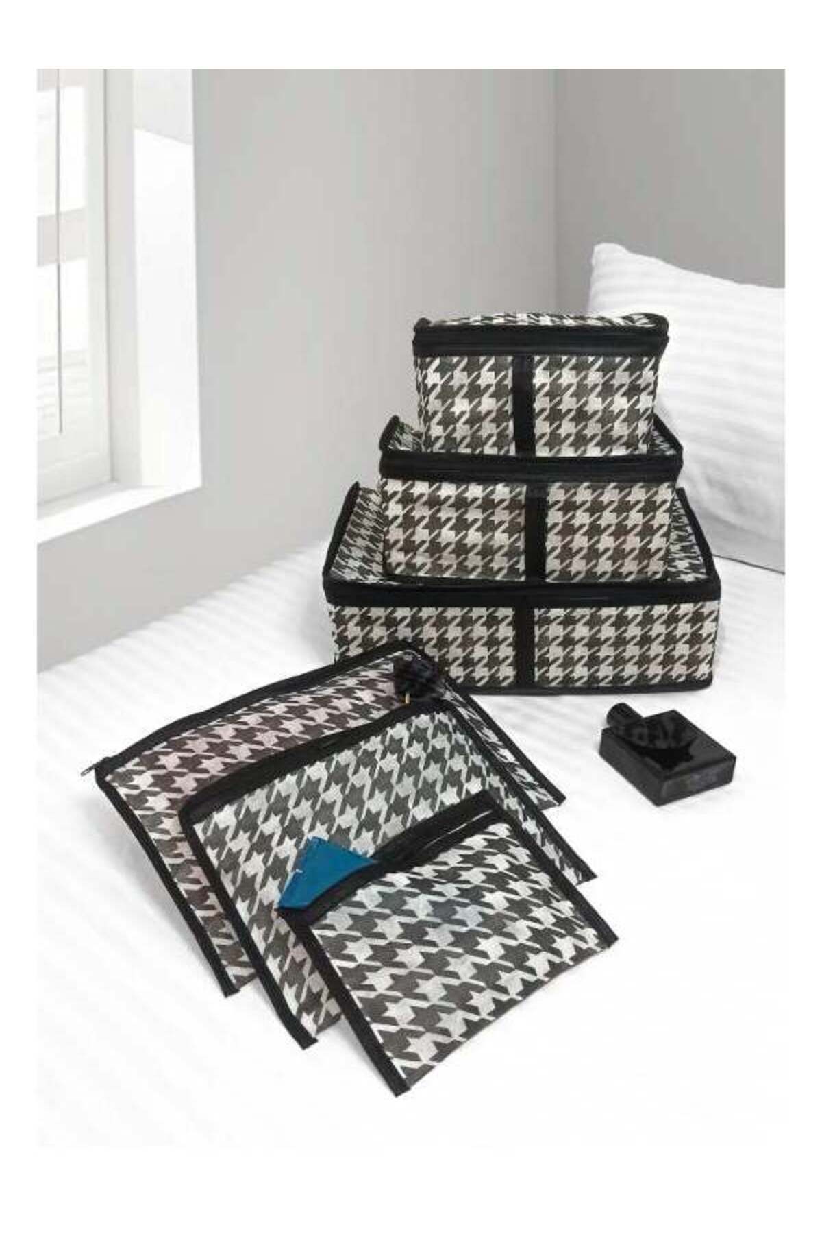 DEMİROĞLU EV TEKSTİL Organizator Valiză Organizator Valiză. Model Picior De Gâscă. - One Size