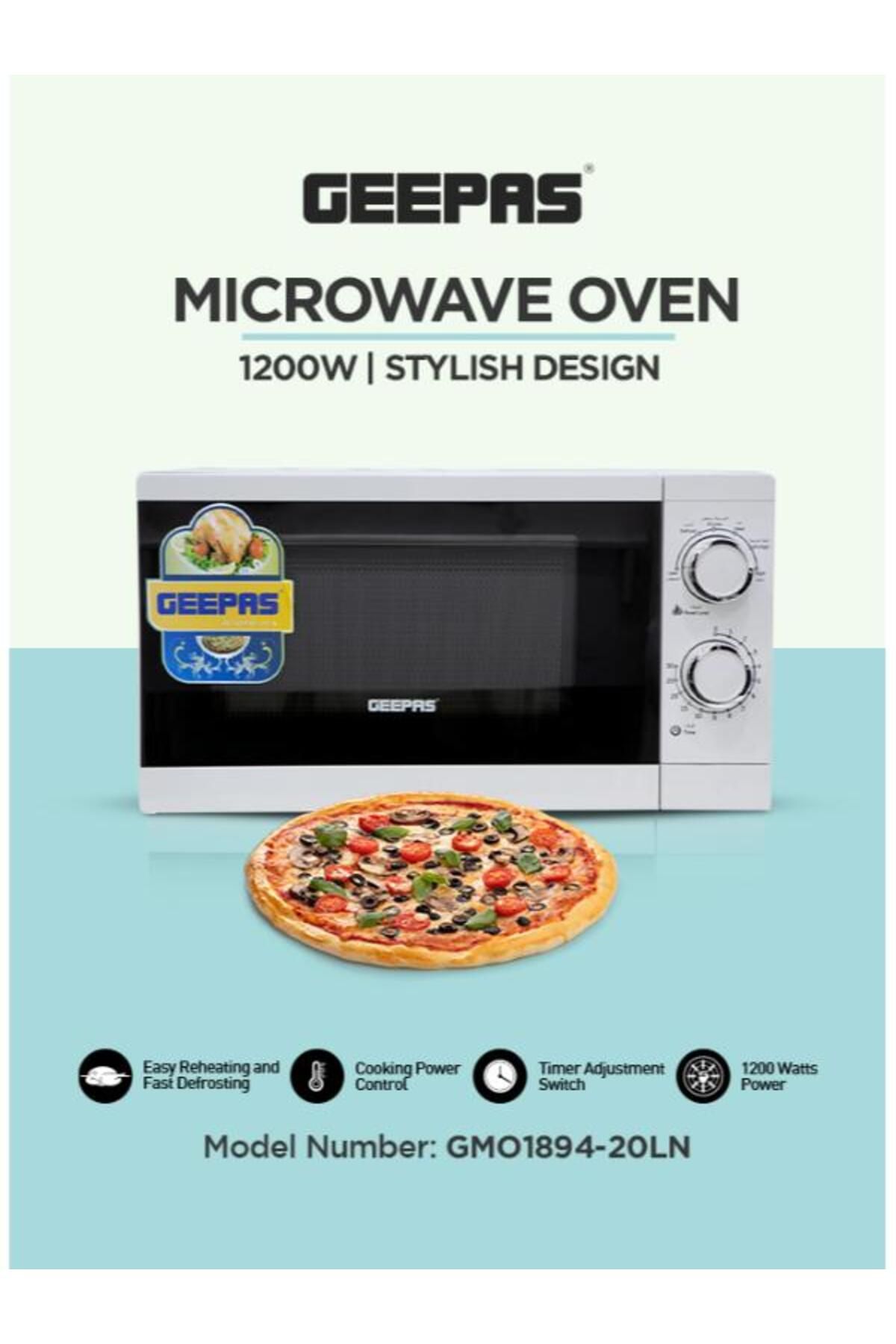 Geepas-20 L Microwave Oven Re-Heating and Fast Defrosting ,Adjustable Temperature & Timer Function 2