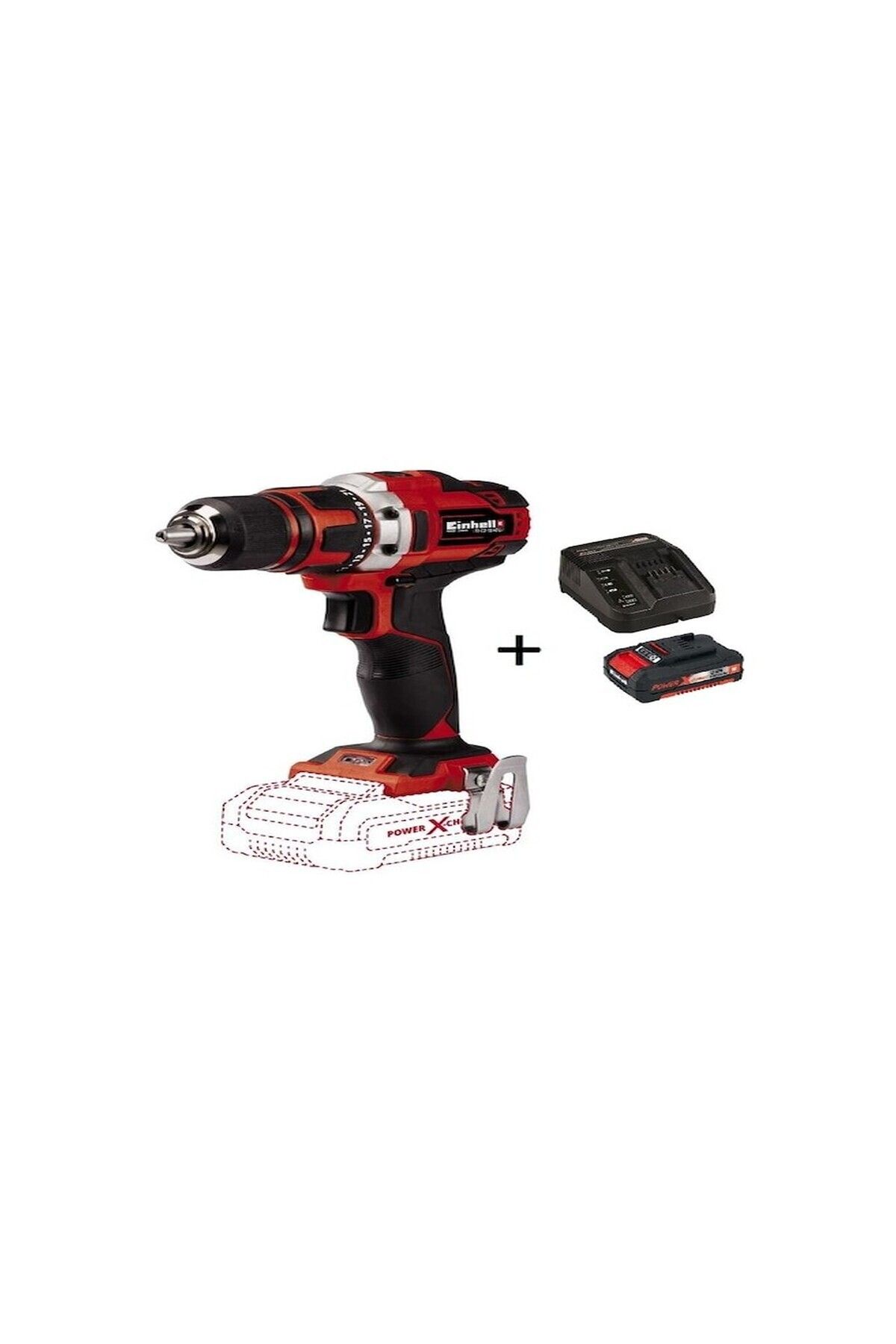 Einhell TE-CD 18/40 Li 1x2.0 Ah Starter Kit )18 V Akülü Vidalama Matkap + Akü ve Şarj Ünitesi