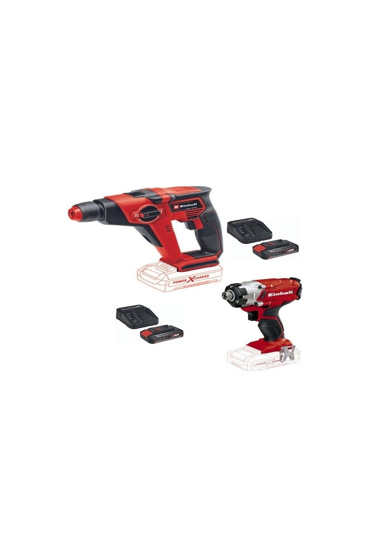 Einhell Te-Ci 18/1 Vidalama TE-HD 18/12 Matkap 2x2.5ah Set