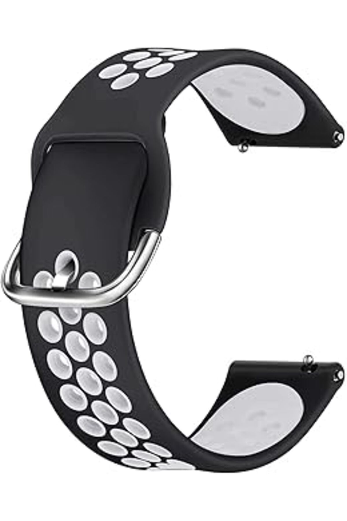 Pazarcan Caseup Xiaomi Amazfit Pace, Caseup Silicone Sport Band Siyah Beyaz