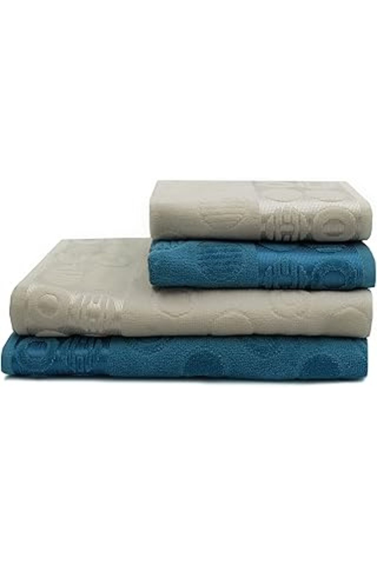 robotrend Lunox Home Çift Renk Banyo Havlusu, 4'Lü Paket 2 Parça (70X140),2 Parça (50X80) Yumuşak Ve Emici, K