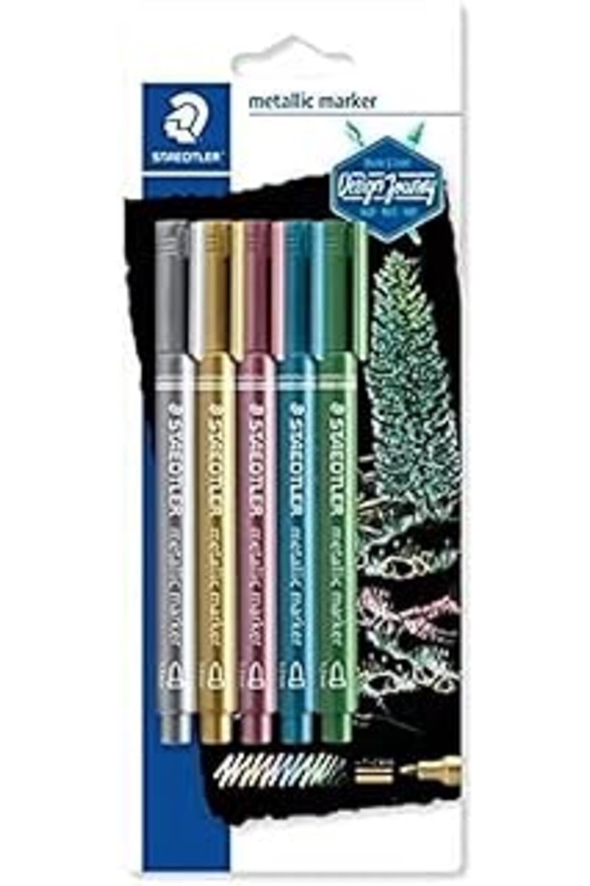 Pazarcan Staedtler 8323S Bk5 Metalik Markör 5'Li Set