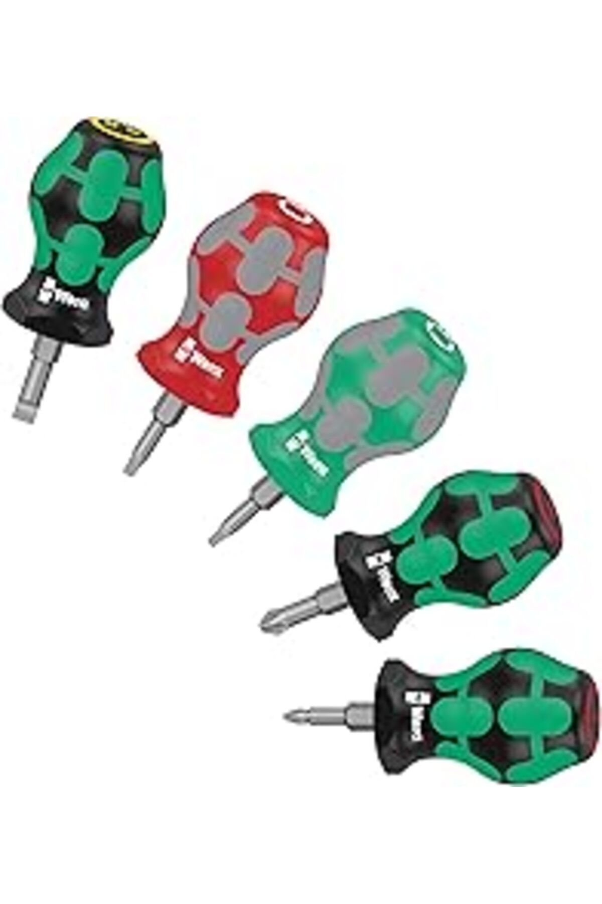 Pİ GLOBAL Wera '05008872001 Set 3 Stubby Tornavida Seti, 5 Parça
