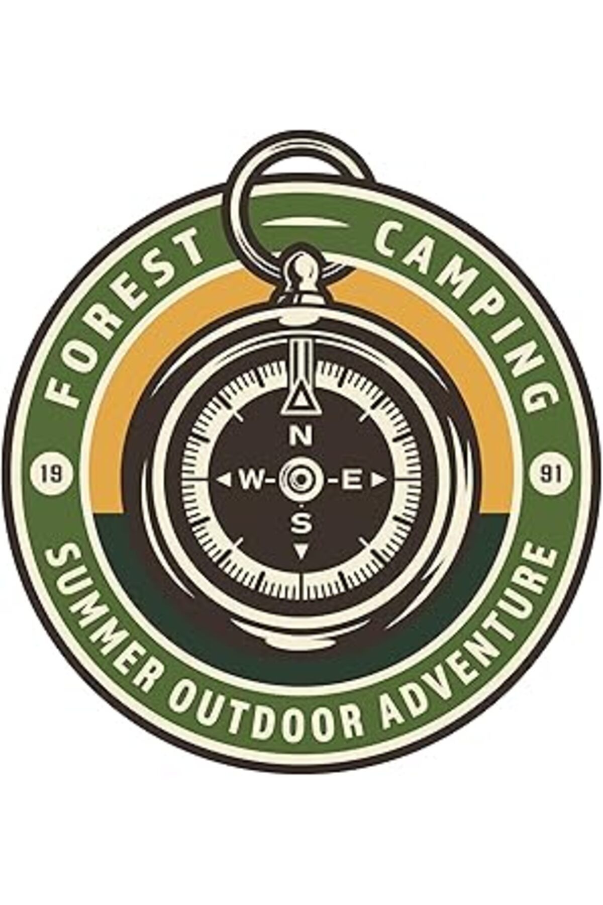 ebadi Quart Aksesuar Adventure Camping Pusula Sticker Off Road Sticker 2 Model 10 X 10,5 Cm