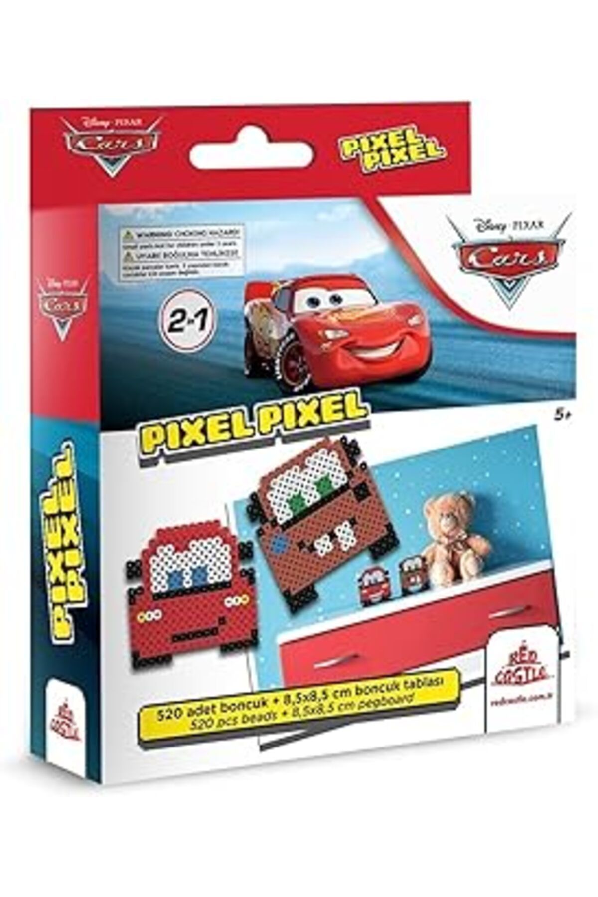 robotrend Red Castle Cars Boncuk Aktivite Seti 2In1-Pixel Pixel B216-02