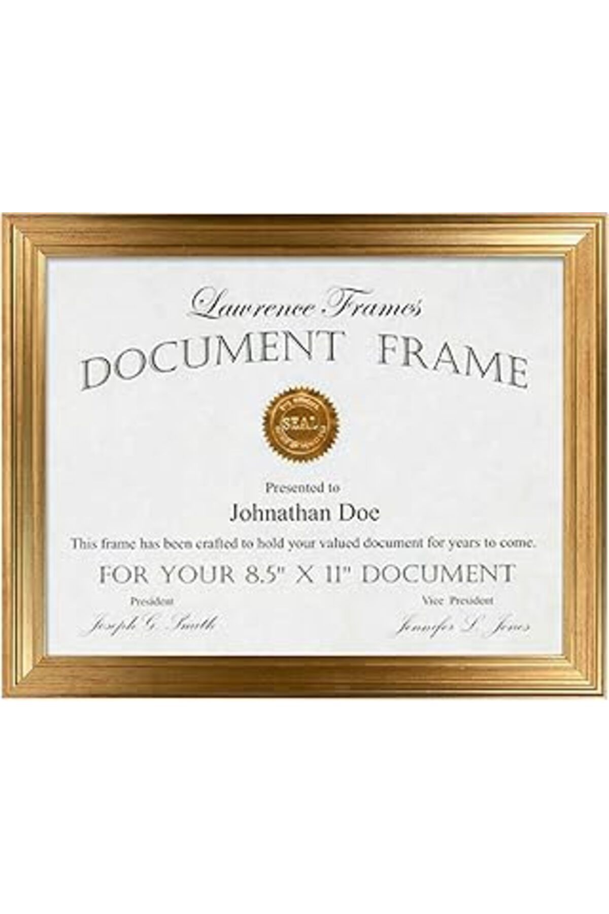 Mu Art Lawrence Frames 8,5 X 11 Sutter Brüniert Gold Bilderrahmen