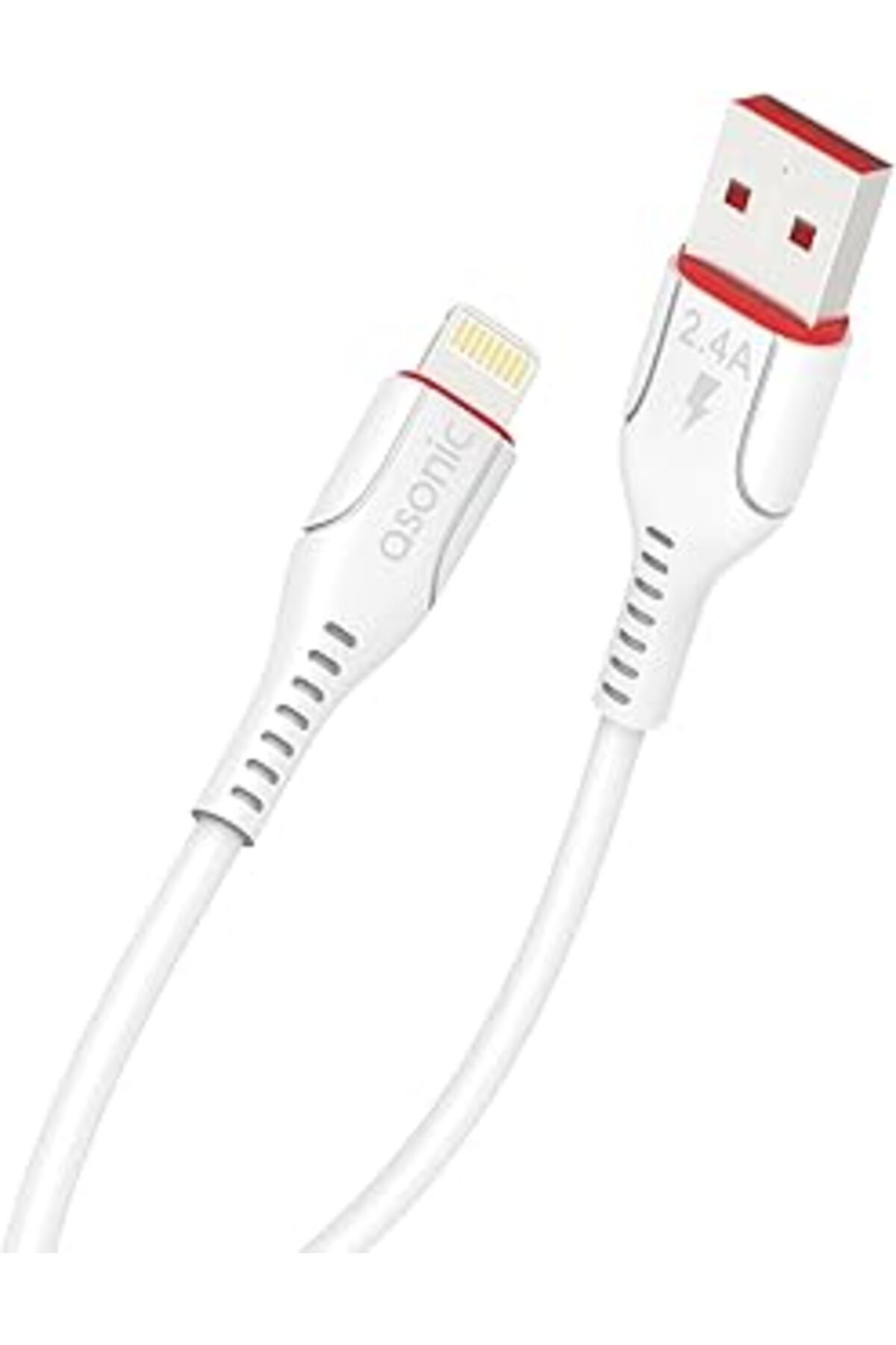 Pİ GLOBAL Asonic As-X306 Ipad/Iphone Lightning Beyaz Data + 2.4 A Hızlı Şarj Kablosu 1 Metre