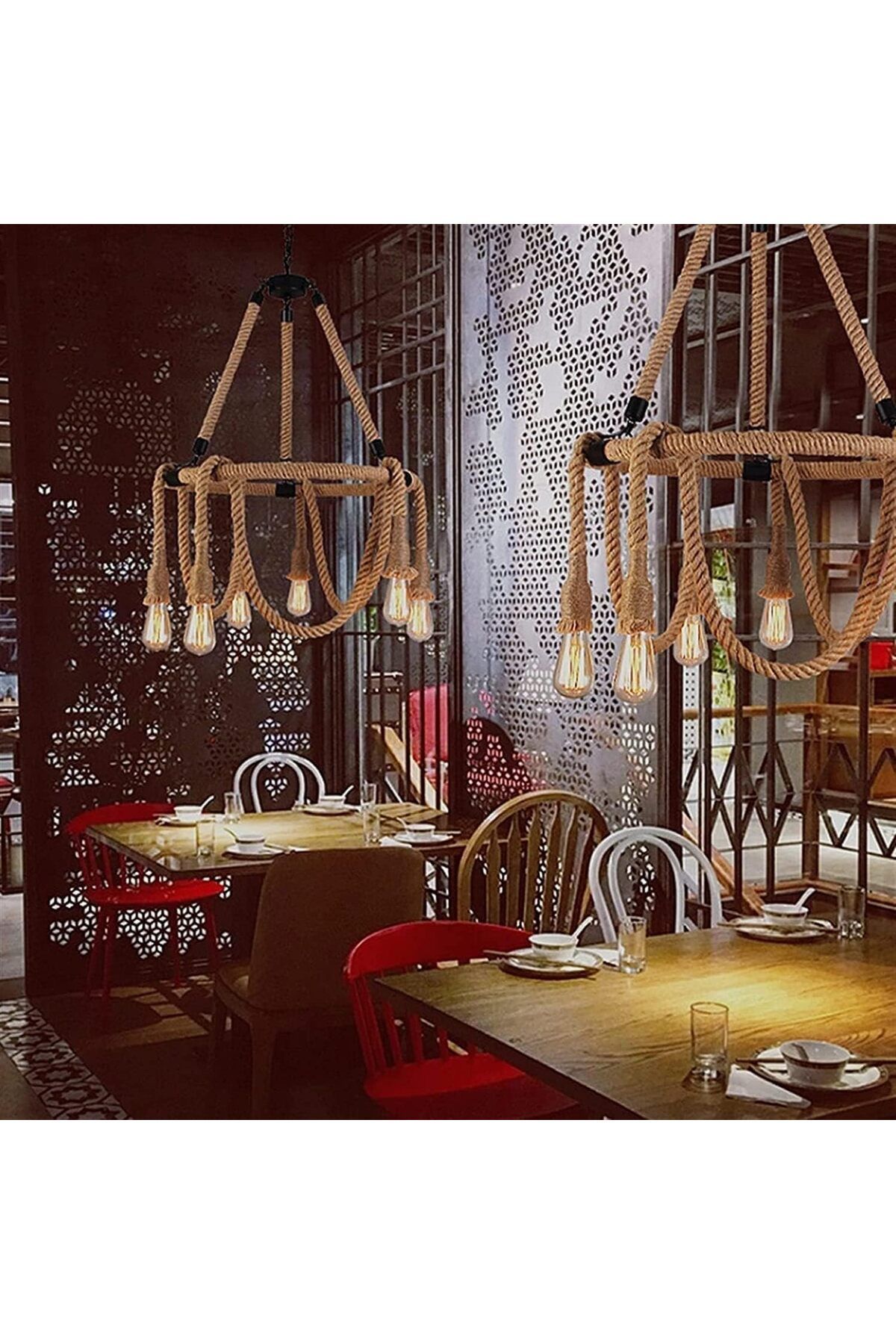 A F N LIGHTING-مصباح معلق على الطراز الاسكندنافي، مصباح معلق من الحديد المطاوع، ثريا قابلة لضبط الارتفاع للطابق العلوي والمزيد 4