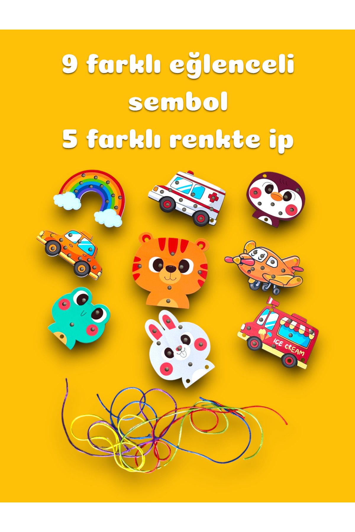 Karter İnovasyon İp Geçirme Oyunu,Montessori Ahşap İp Geçirme Oyunu,Eğlenceli Motor Beceri Oyuncağı fotoğrafı 2 (önizleme)