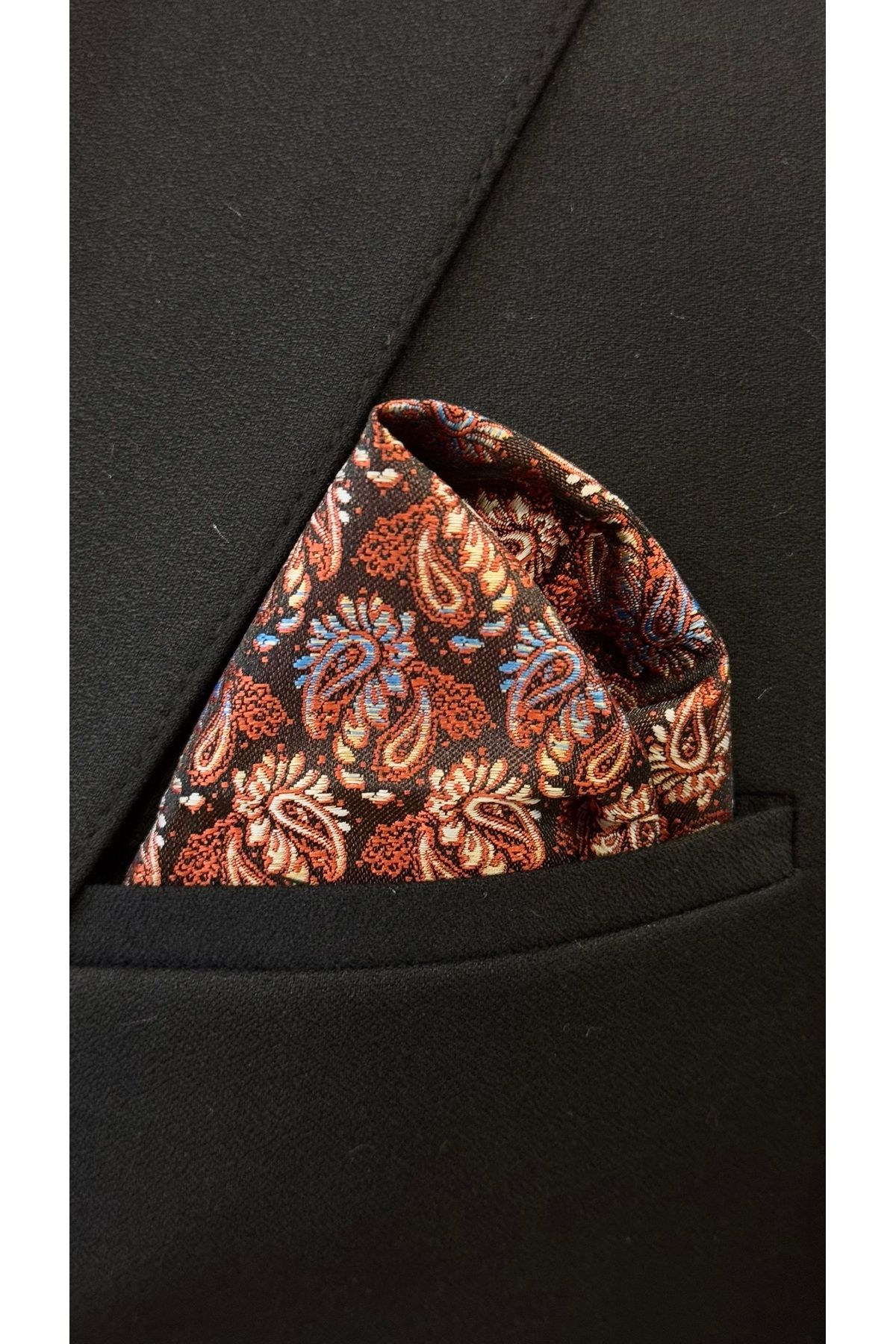 Dearmise-Premium Tie & Handkerchief with Brown Paisley Pattern Gift Box 3