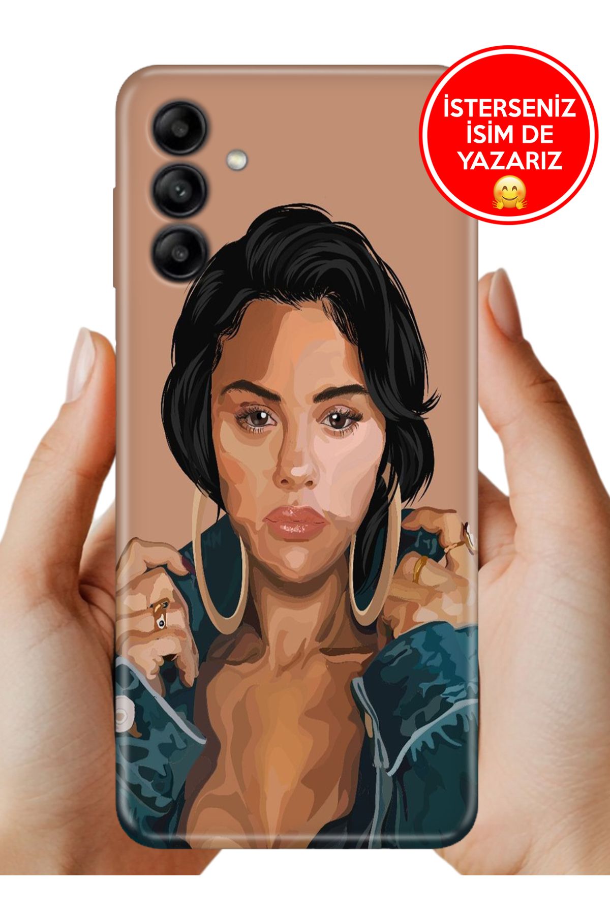 Cekuonline Samsung Galaxy A16 Kılıf Tam Rubber Esnek Silikon Full Koruma Selena-Art