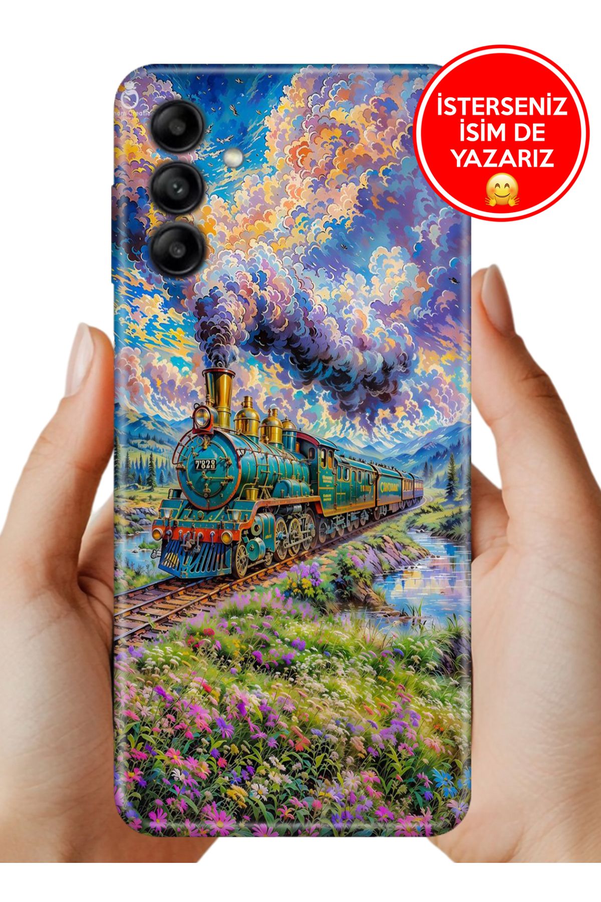 Cekuonline Samsung Galaxy A34 Kılıf FullCover Resimli Desenli Silikon Çuf Çuf
