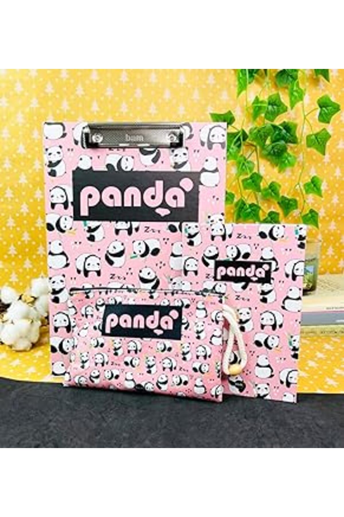 TBSProjects Panda Tasarımlı Defter Kalemlik Ve Sekreterlik Kırtasiye Seti