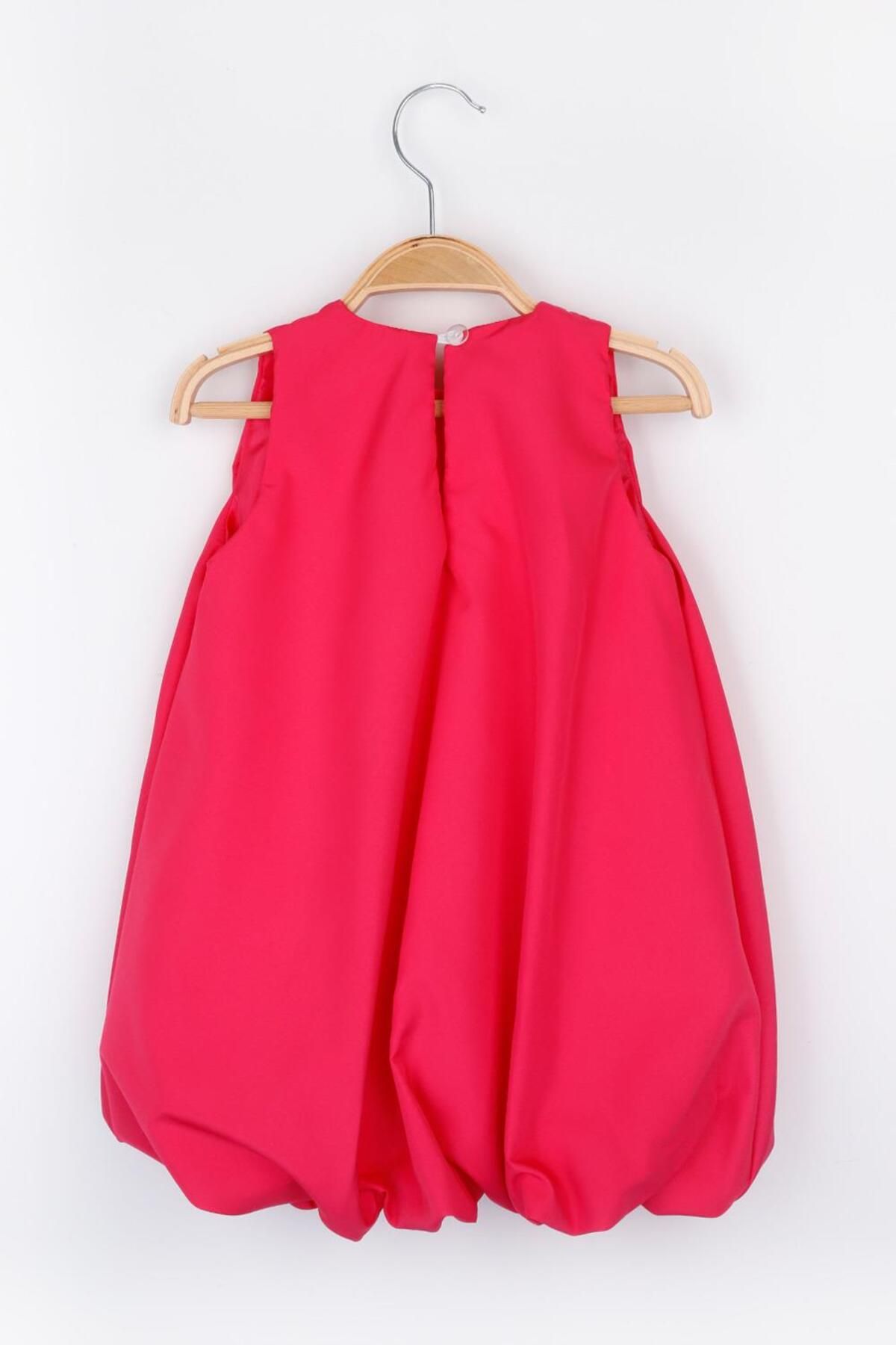 Le Mabelle-Fuchsia Bow Detailed Girl's Balloon Dress - Lolita 4