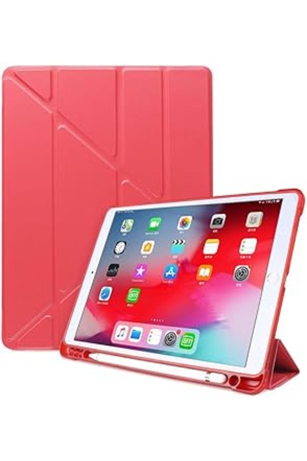 Pazarcan Minesk Ipad Pro 11 Inç (2020-2021) Uyumlu Akıllı Uyku Modlu Dış Yüzeyi Pu Deri Origami Katlamalı Ar