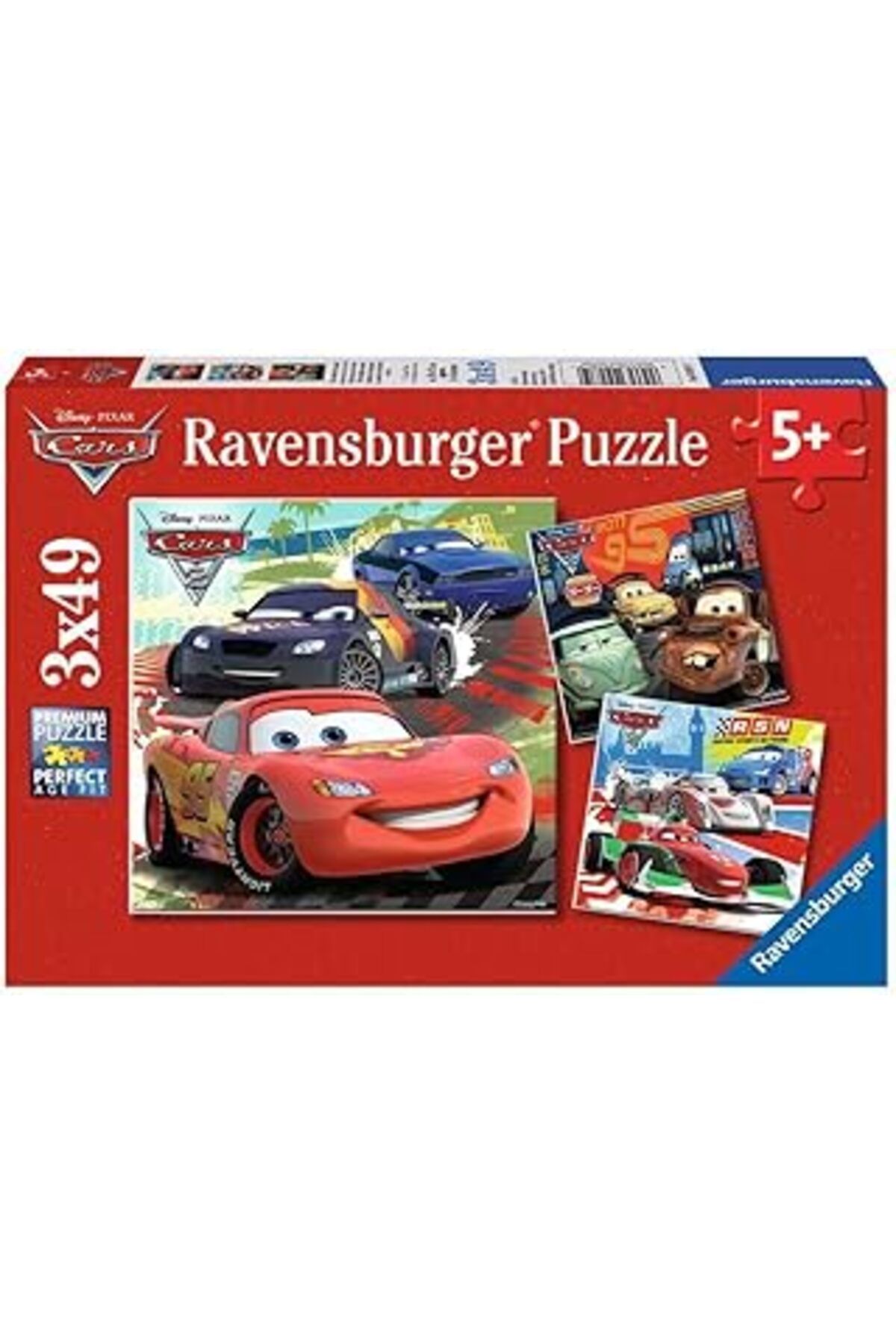 Hepta Collection Ravensburger (92819) - 3 X 49 Parça Puzzle Wd, Cars2 Yarış