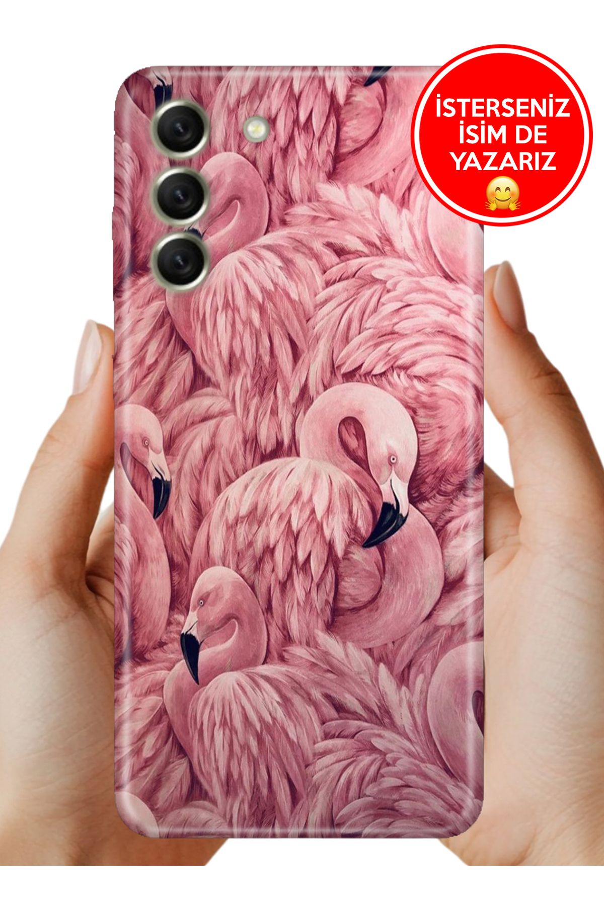 Cekuonline Samsung Galaxy S21 FE Kılıf Flamingo Pattern