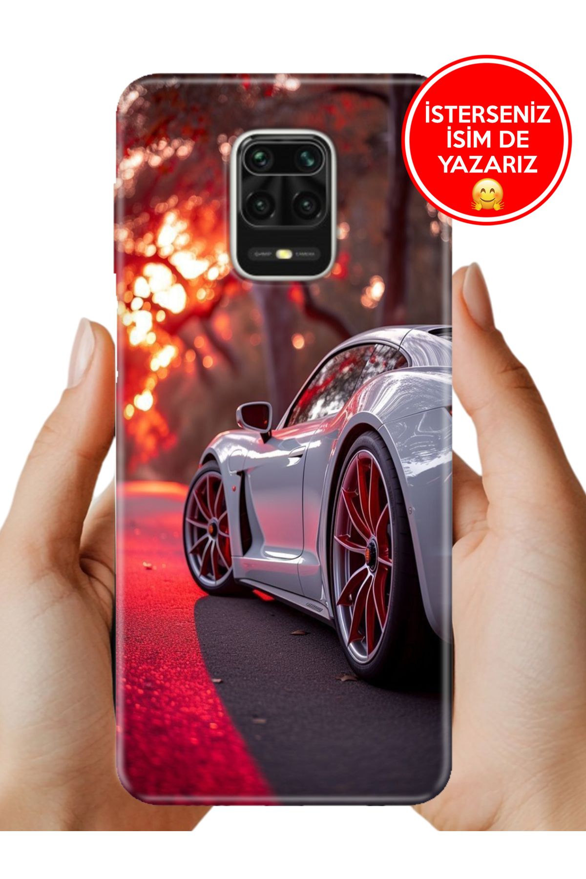 Cekuonline Xiaomi Redmi Note 9 Pro 9S Kılıf Tam Rubber Esnek Silikon Full Koruma Spor Araba