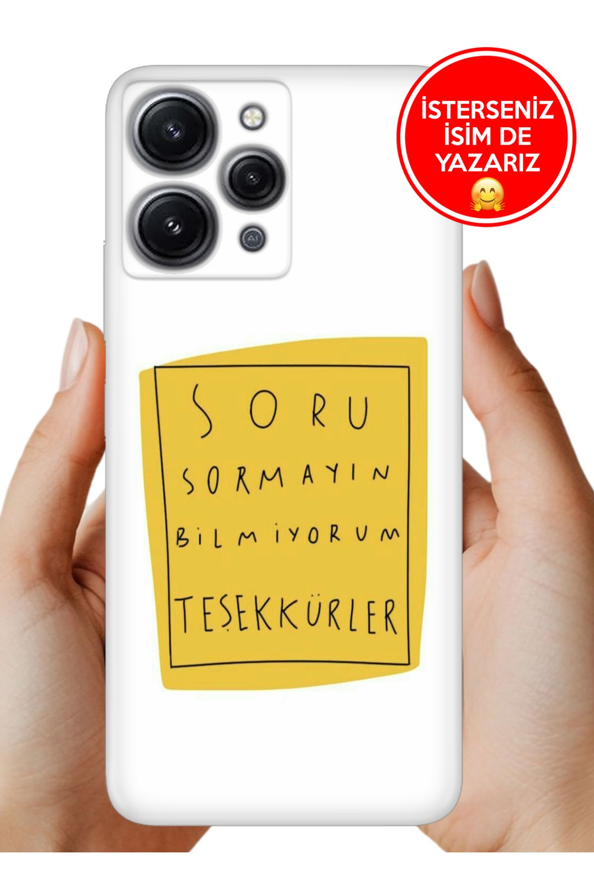 Cekuonline Xiaomi Redmi 12 Kılıf Tam Rubber Esnek Silikon Full Koruma Soru Sormayın