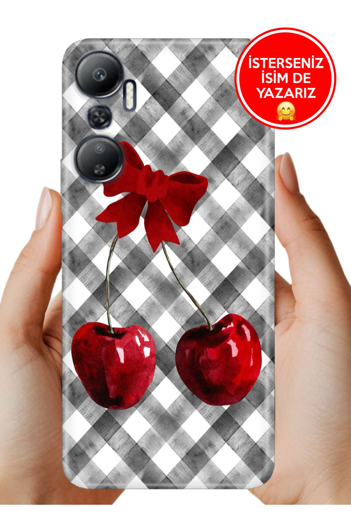 Cekuonline İnfinix Hot 20 Kılıf Baskılı Life Style Kapak Silikon Kiraz Masası