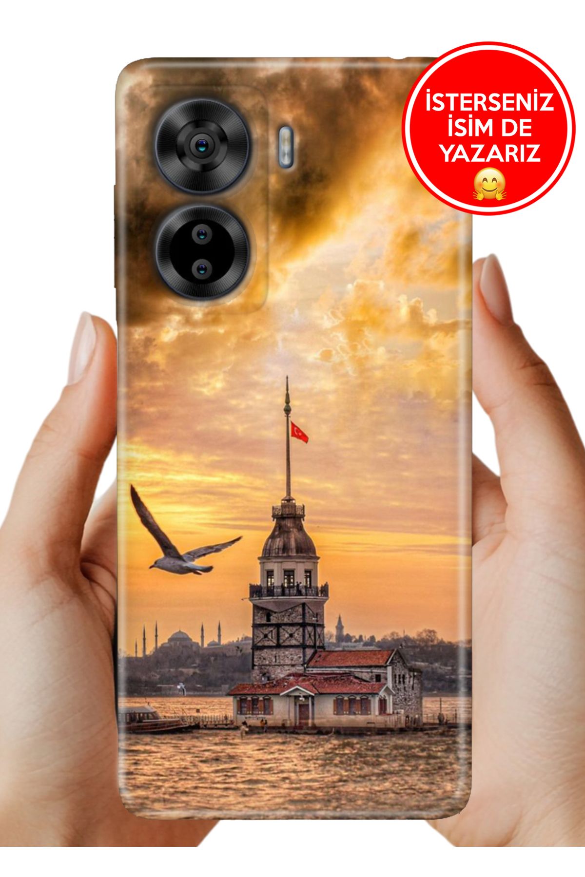 Cekuonline Casper Via X40 Kılıf Kamera Korumalı Full Desen Arka Silikon Kız Kulesinde