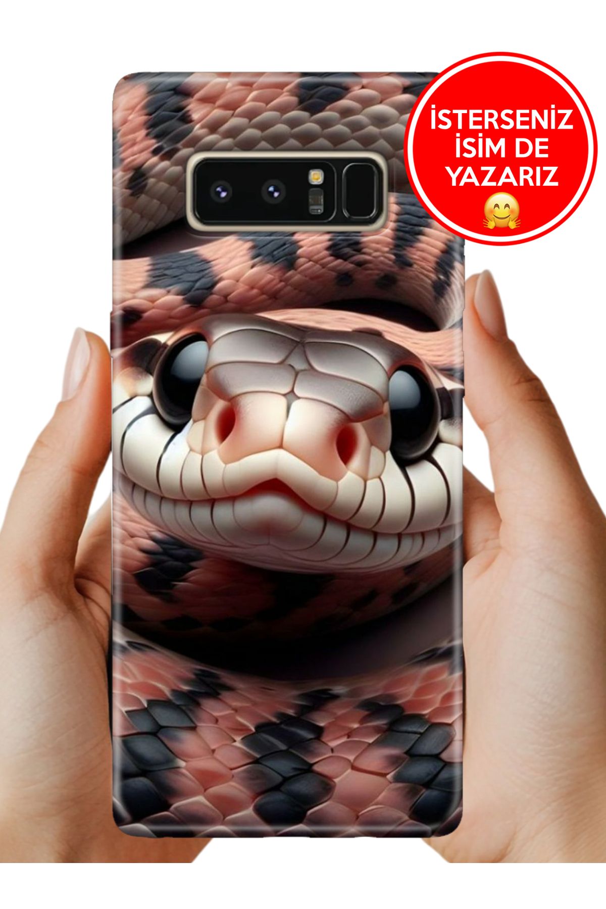 Cekuonline Galaxy Note 8 Kılıf Tam Rubber Esnek Silikon Full Koruma Snake Wall