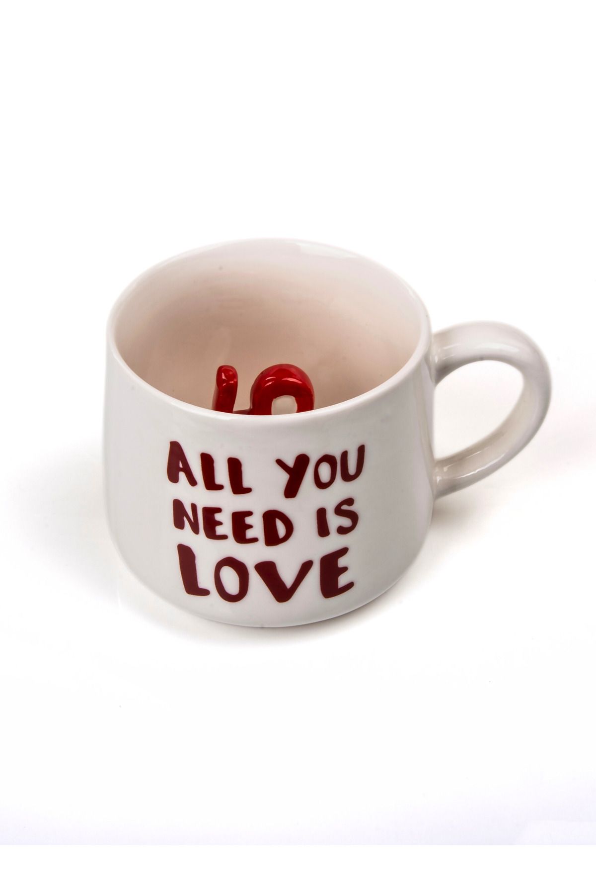 MUKKO HOME-Porcelain Mug with Love Written Surprise Figurine 350 ml Romantic and Meaningful Design, Special Gift for Lovers 7