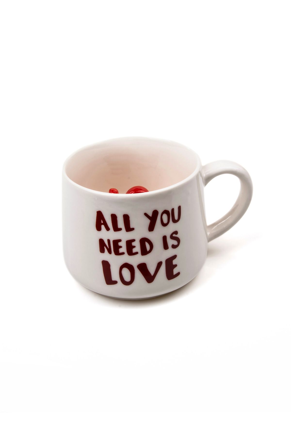 MUKKO HOME-Porcelain Mug with Love Written Surprise Figurine 350 ml Romantic and Meaningful Design, Special Gift for Lovers 6
