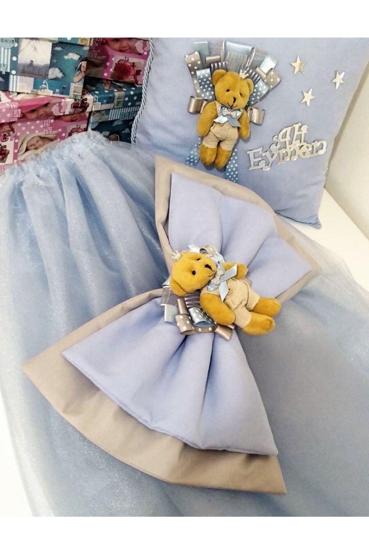 s'he design Yenidoğan Erkek Bebek Hastane Odası Süsleme Seti