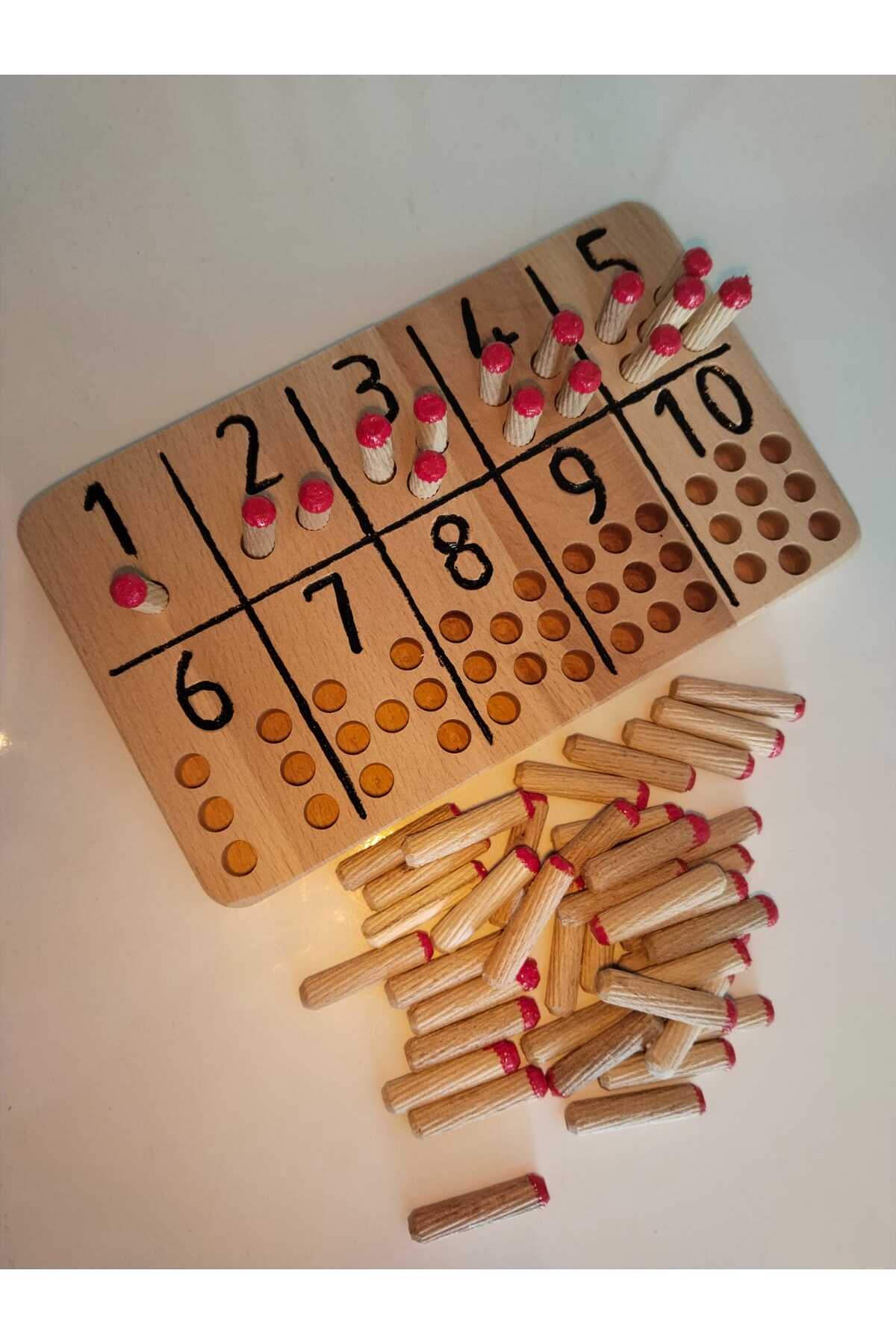 اسباب‌بازی آموزشی اعداد مونته‌سوری با میله‌ها
