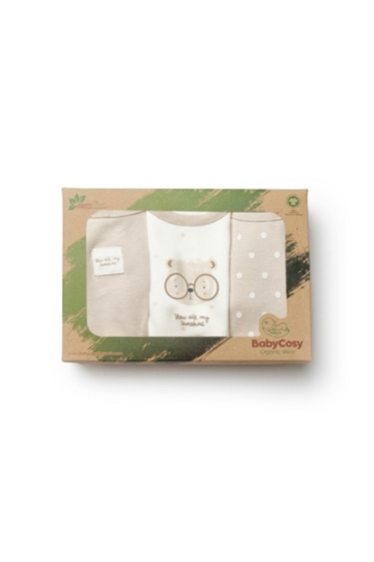 BabyCosy Organic Wear-3-Piece Long Sleeve Badi Set, 100% Organic Cotton, Baby and Newborn Series 1