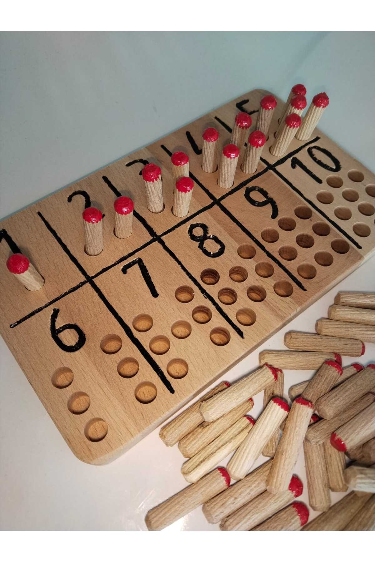 اسباب‌بازی آموزشی اعداد مونته‌سوری با میله‌ها
