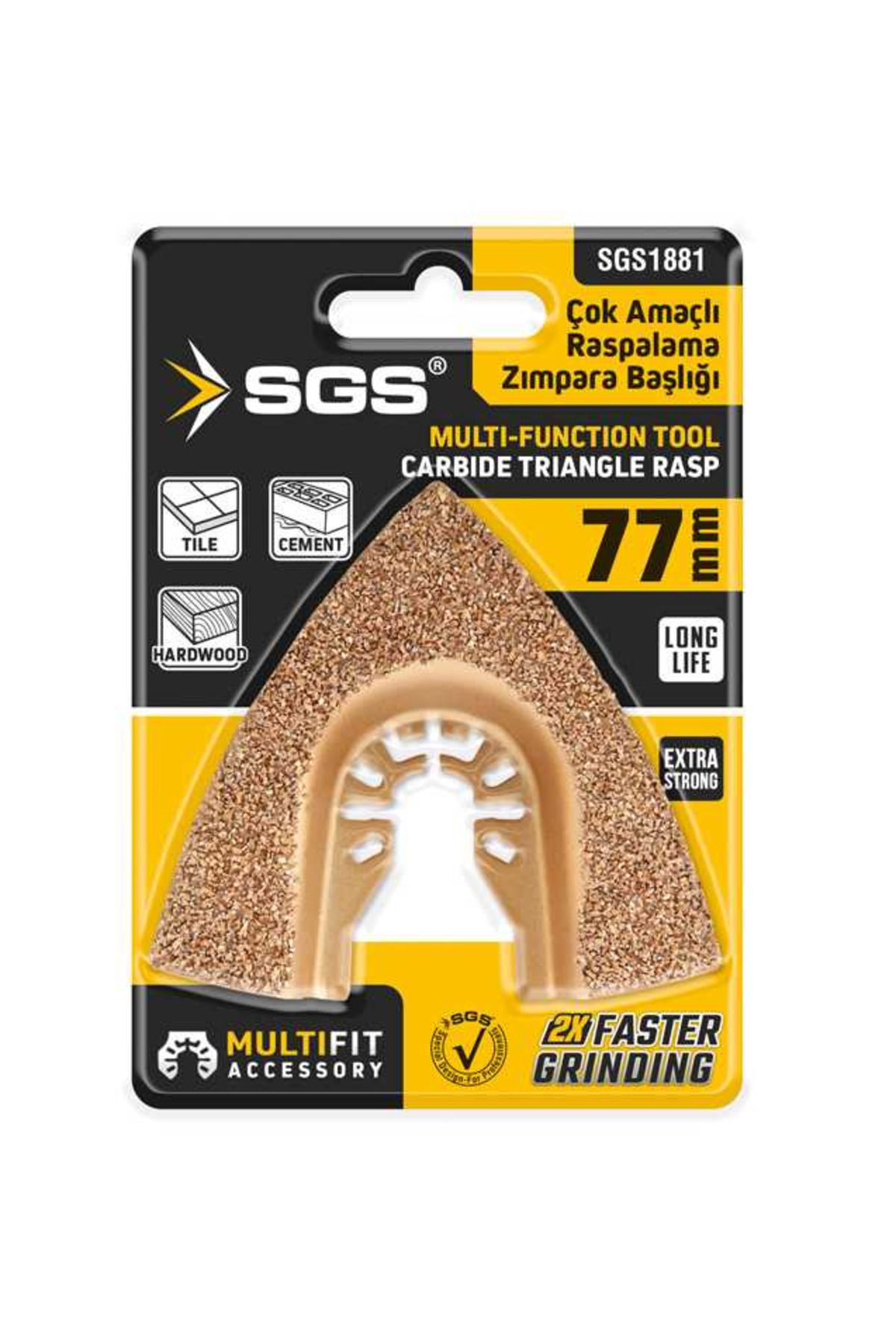 İBTAŞ SGS1882 - Multi Tools Çok Amaçlı Raspalama Derz Arası Temizleme Aparatı Karbür Uç 65mm