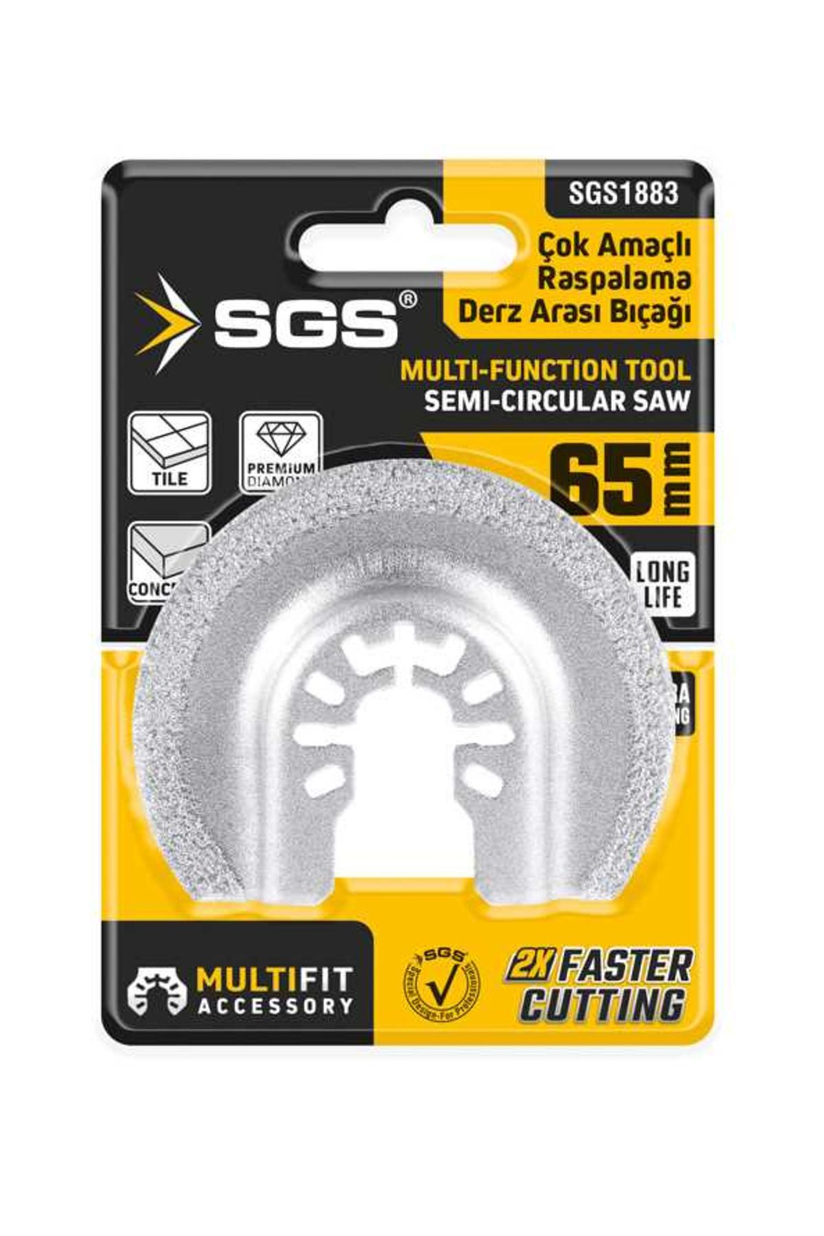 İBTAŞ SGS1883 - Multi Tools Çok Amaçlı Raspalama Derz Arası Temizleme Aparatı Elmas Uç 65mm