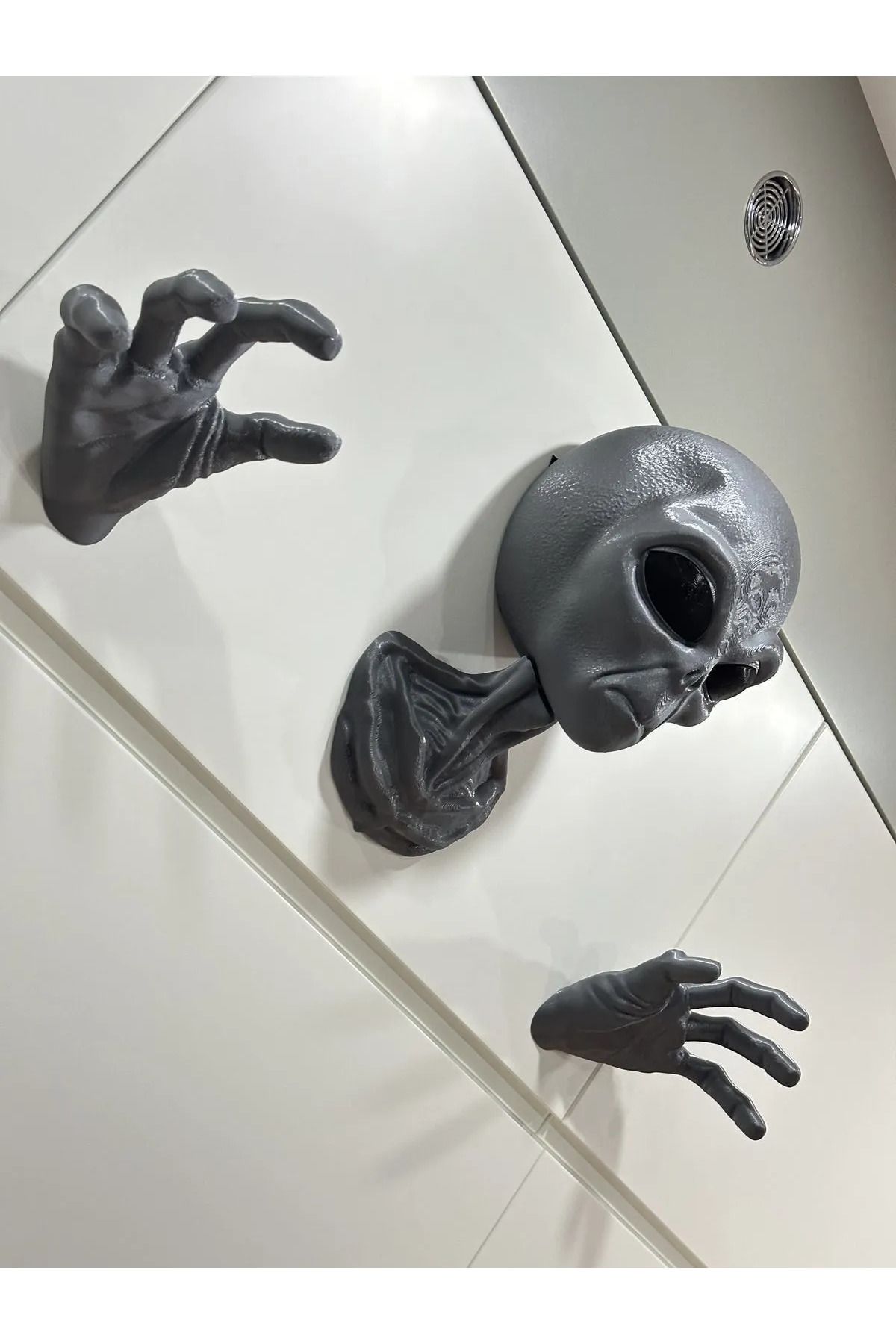 3DLAYERCRAFT Alien Uzaylı Duvar Dekorasyonu - Kulaklık Tutucu Kulaklık Standı