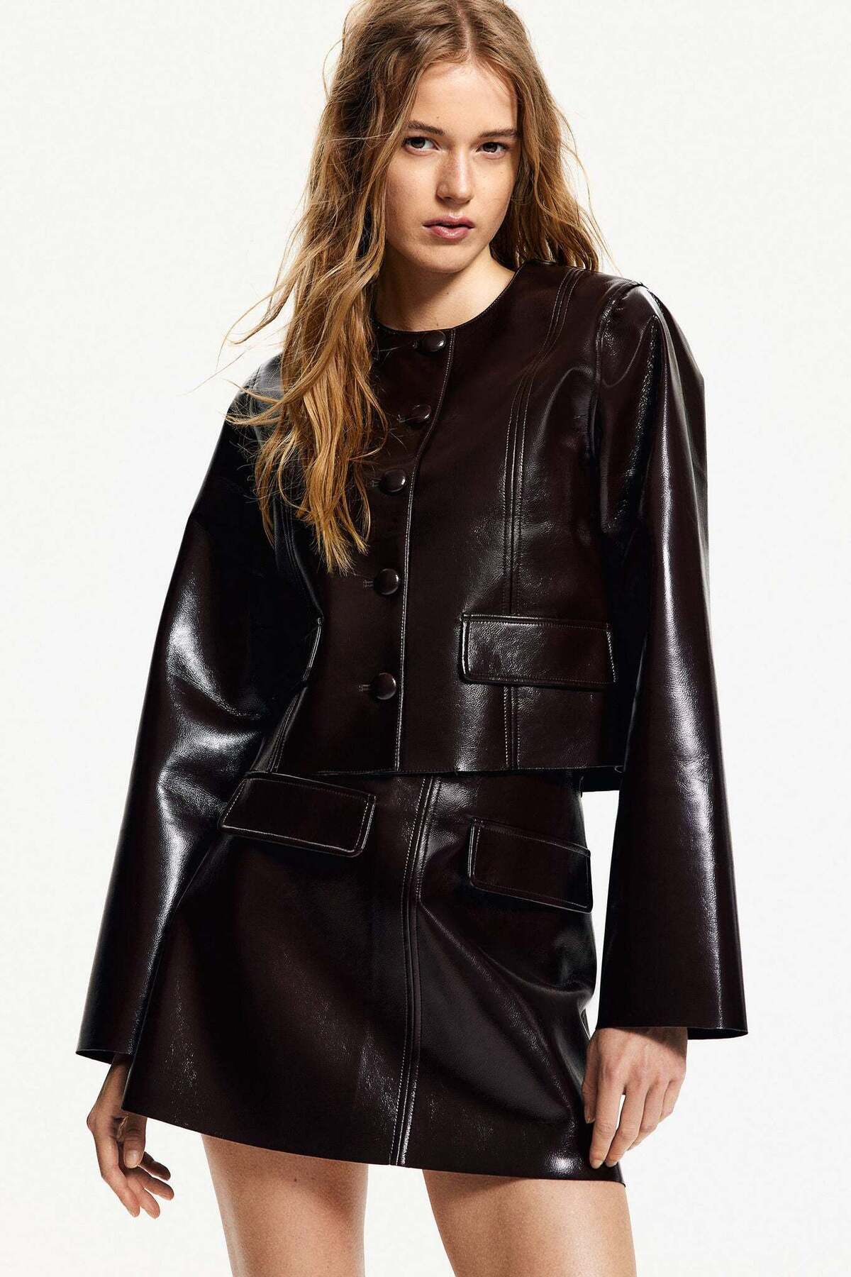 H&M-Coated button-front jacket 6