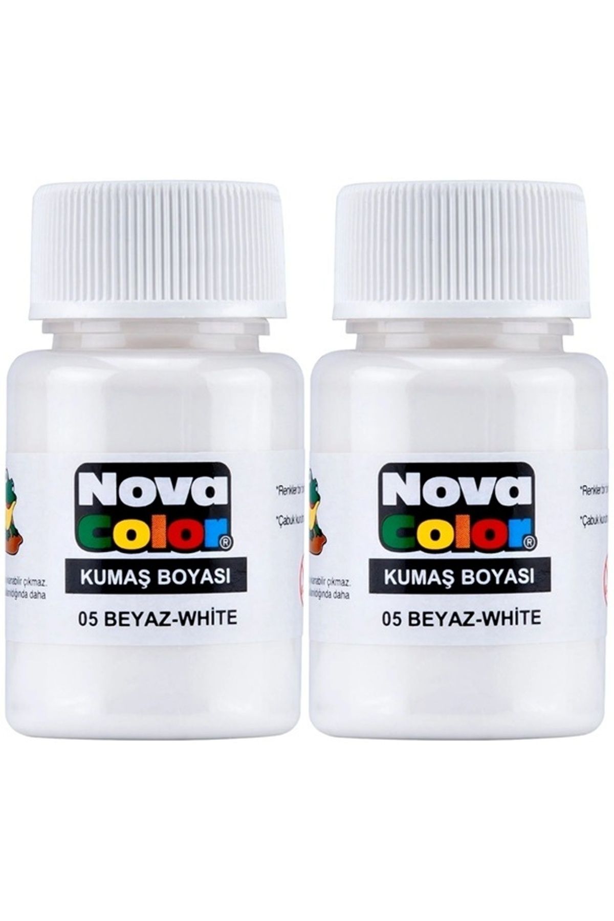 Modellino 2'li Nova Color Şişe Kumaş Boyası Forma Tişört Tekstil Çanta Ayakkabı Boyası Renk Seçenekli 30ml