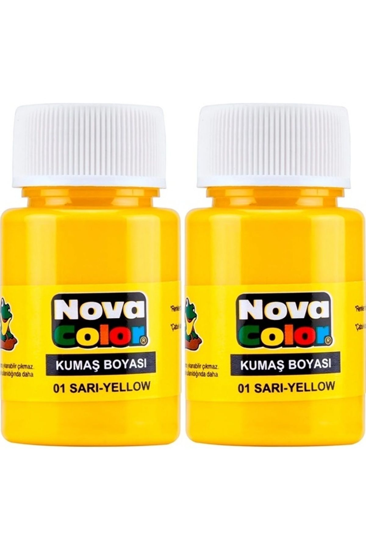 Modellino 2'li Nova Color Şişe Kumaş Boyası Forma Tişört Tekstil Çanta Ayakkabı Boyası Renk Seçenekli 30ml