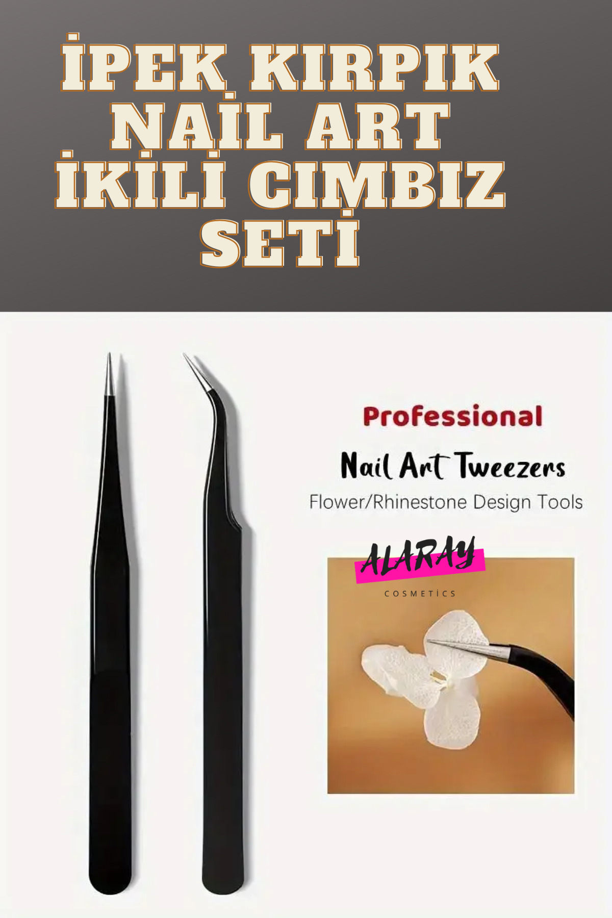 Coscelia ست موچین دوکاره برای طراحی ناخن با مژه مصنوعی — CIMBZSET2