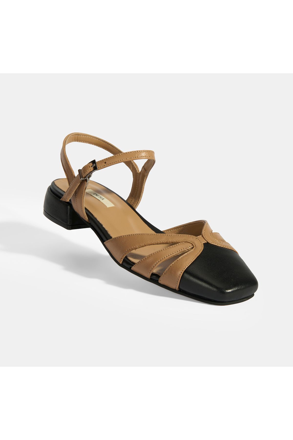 Desa-Pantofi casual de damă, bej, din piele 5