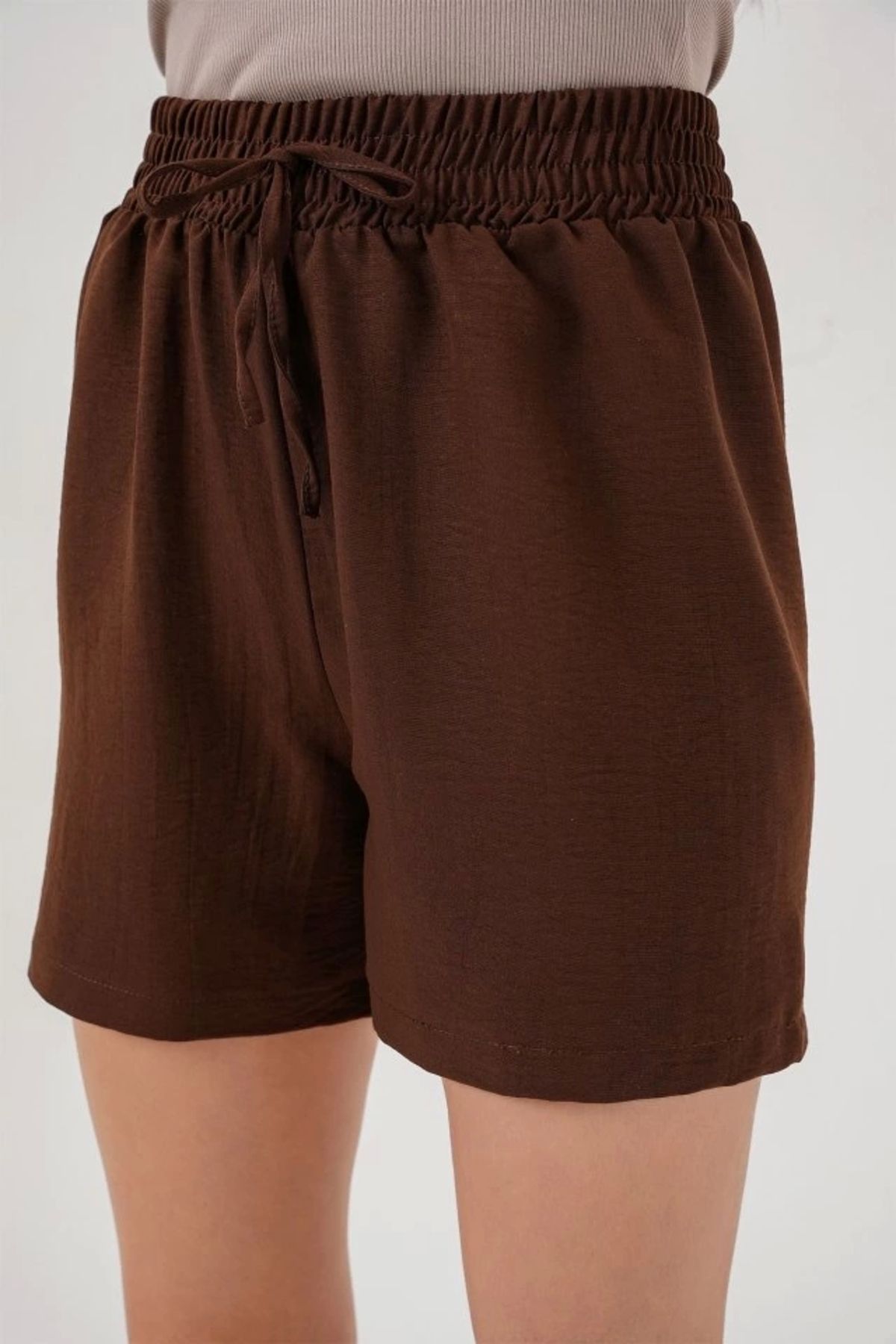 Butik-Comfortable Fit Shorts 5327 - Brown 3