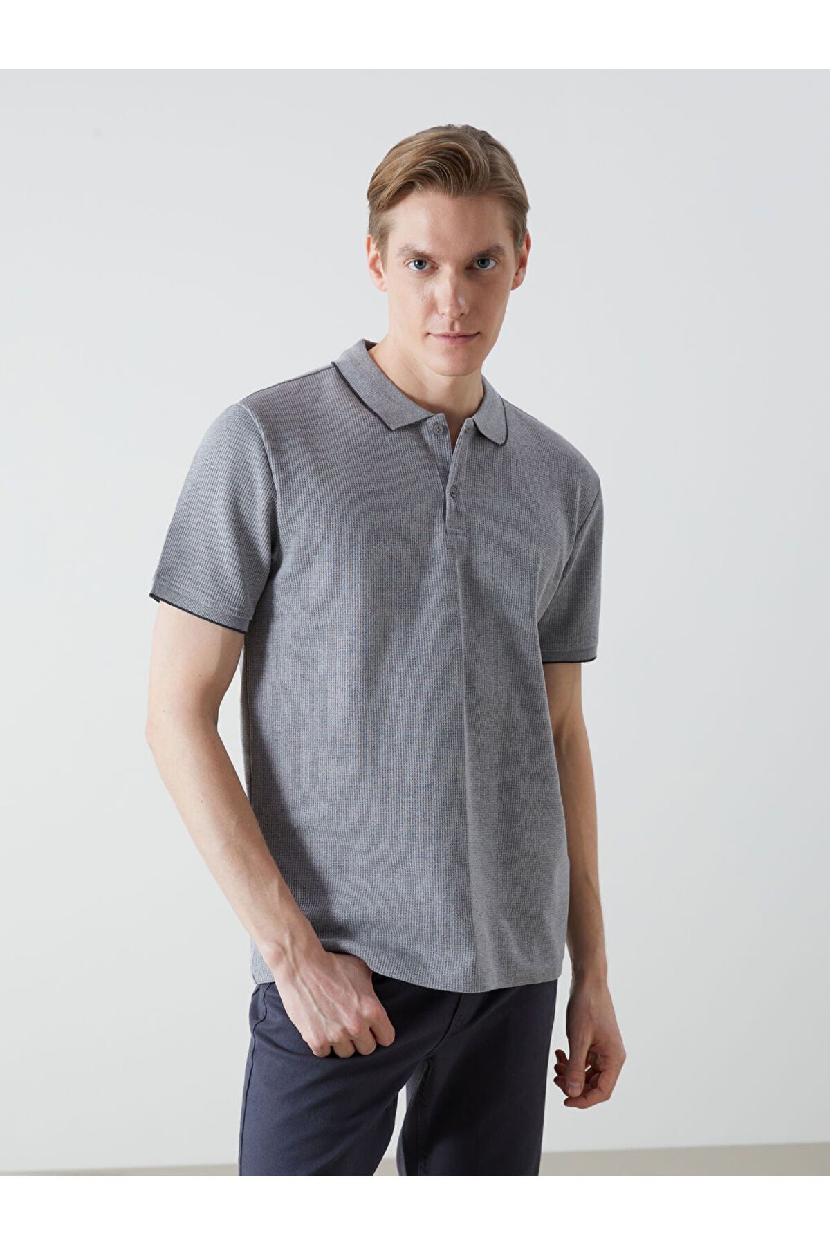 LC Waikiki-Νέα σεζόν Polo Collar Short Sleeve Pique Ανδρικό Tisort - S5IO95Z8 1