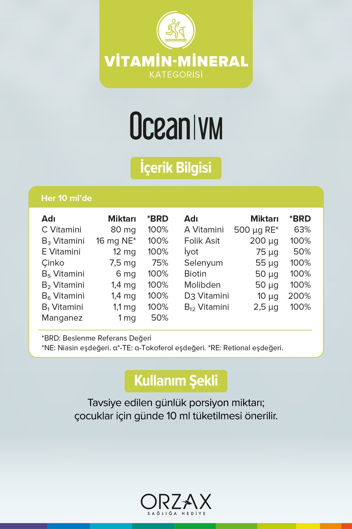 Ocean-Vitamin and Minerol 150ml Orange Syrup - Vm 2